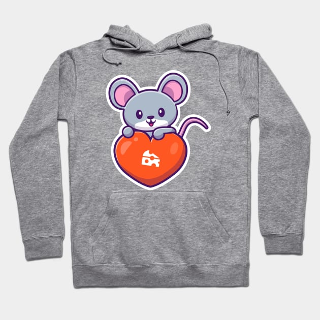 Cute rat love Hoodie by Catalyst Labs